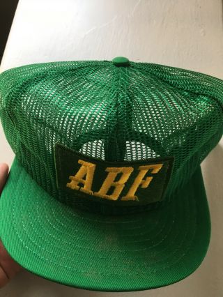 Vintage Abf Snapback Trucker Hat Full Mesh Patch Green & Gold