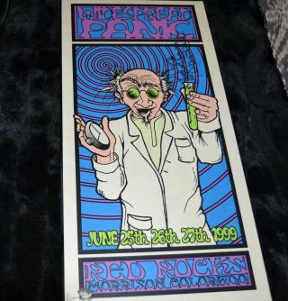 Widespread Panic 1999 Red Rocks Poster Printed On Board Artist Signed 446/1000