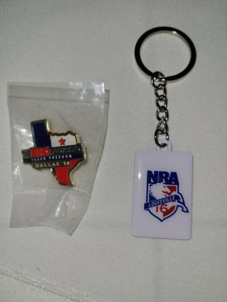 Collectible Pin/keychain Nra National Rifle Assoc.  Convention Dallas/louisville