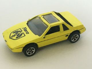 Hot Wheels Yellow Fiero Vintage Toy Car Diecast 1980 