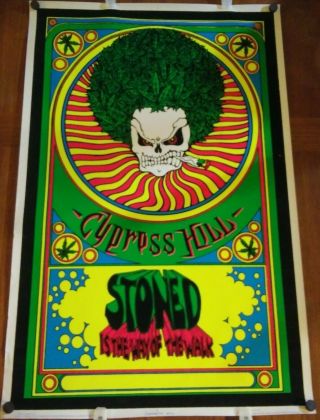 Vintage Cypress Hill Poster 1993 Blacklight Reactive Rare