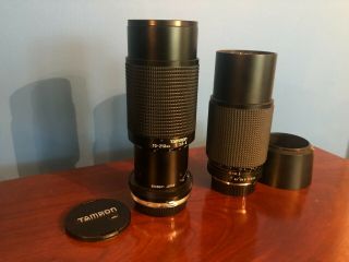 Two Vintage Lens: Tamron 70 - 210mm f/3.  8 - 4 Adaptall - 2 46A; Minolta 70 - 210mm f/4.  5 2