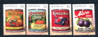 2018 Vintage Jam Labels - Muh Set Of 4 Stamps