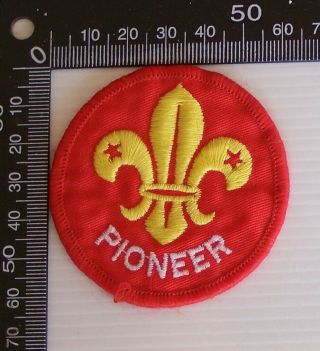 Vintage Pioneer Scouts Australia Embroidered Patch Woven Cloth Sew - On Badge