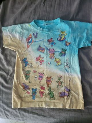 The Grateful Dead Vintage Hippie Tie Dye Dancing Bears Toddler T Shirt Size 3 4
