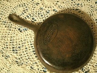 Vintage Wagner 8 " Cast Iron Skillet Fry Pan Double Spout Smooth Bottom