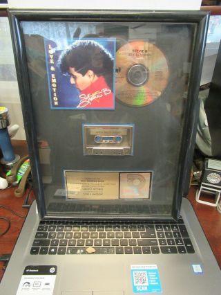 1990 Riaa Gold Sales Award For Stevie B Cassette And Cd - " Love And Emotion "