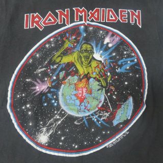 1983 Iron Maiden World Piece Tour Vintage T Shirt 1983