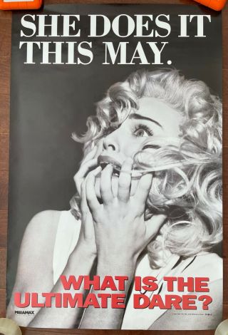 Madonna Vintage Truth Or Dare Promo Poster