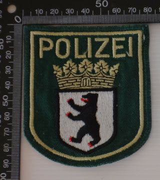 Vintage Police Germany Polizei Embroidered Patch Woven Cloth Sew - On Badge German