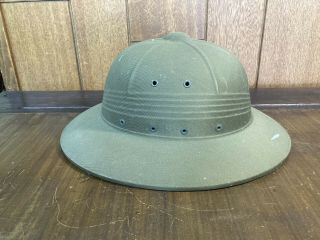 Vintage WWII Green Pith Military Helmet International Hat Co.  1944 3