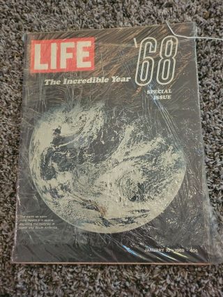 Vintage Life Magazines January 10,  1969 The Incredible Year 68 & January 12 1968