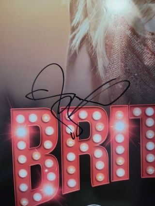 Britney Spears Piece Of Me Planet Hollywood Signed Poster
