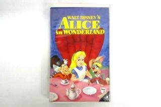 Vtg 1998 Disney Classic Alice In Wonderland Black Diamond Edition Vhs Clam Shell