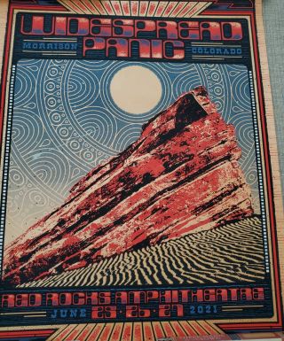 Widespread Panic Red Rocks 2021 Regular Subject Matter 76 Signed/numbered