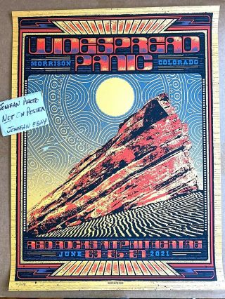 Widespread Panic Red Rocks 2021 Ae Poster Signed S/n /100 Subject Matter Studio