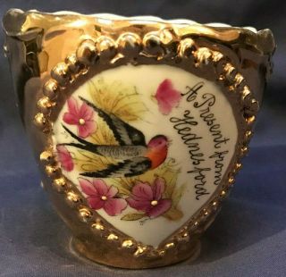 Vintage Unmarked Porcelain Souvernir Cup 