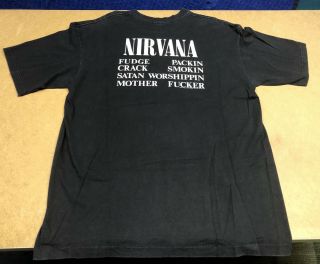 1992 Nirvana Bleach PROMO 9 Circles of Hell Dantes Inferno VERY RARE XL T Shirt 3
