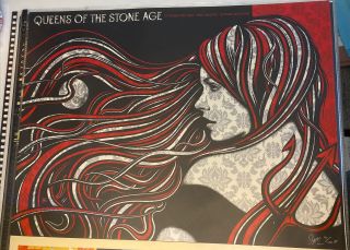 Qotsa Queens Of The Stone Age Poster By Todd Slater Detroit 2017 Fox Theatre