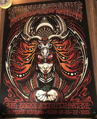 Jeff Wood Widespread Panic Poster Red Rocks 2021 /600