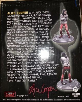 Alice Cooper KnuckleBonz Rock Iconz Straightjacket Statue (Rare) 6