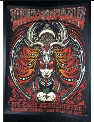 Jeff Wood Widespread Panic Poster Red Rocks 2021 /600