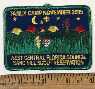 Vintage 2005 Boy Scouts West Central Florida Council Patch Sand Hill Camp Bsa
