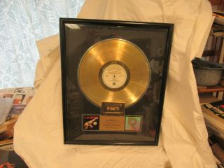 1989 Riaa Gold Sales Award For Album Cassette & Cd L.  A.  Guns " Cocked And Loaded "