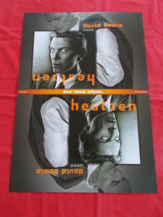 ,  2002 David Bowie Promo Poster " Heathen " Album Alternate Design