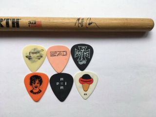 Pearl Jam Guitar Picks Of Different Tours,  Drum Stick