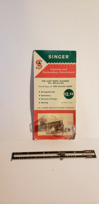 Vintage Singer Darning And Embroidery Attachment For 401,  403 And 404