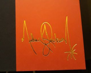 Michael Jackson Dancing The Dream Book First Pressing Red Cover Gold Autograph