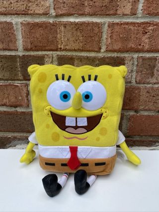 Spongebob Squarepants Talking Plush Doll Mattel Viacom 2000 Stuffed Toy Vtg 12 "