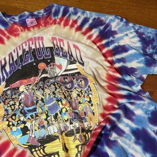 Vtg Grateful Dead Tie Dye Shirt Basketball 1995 Not Fade Away Size Xxl Skeleton