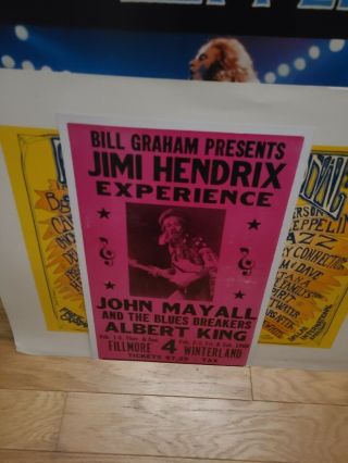 Bill Graham Presents Jimi Hendrix Poster From Event