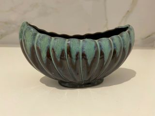 Vintage Australian Pottery Feathered Drip Glaze Vase Art Deco Diana / Pates
