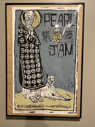 Pearl Jam Yield Summer Tour 1998 Ames Bros.  Brisbane Australia Signed & 152/500