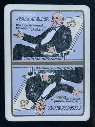 Playing Swap Cards 1 Wide Vintage Joshua’s Australian Whisky Advt