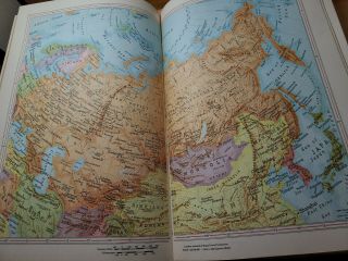 Rand Mcnally - Readers World Atlas Vintage Book 1953 Hardcover Edition U.  S.  A.