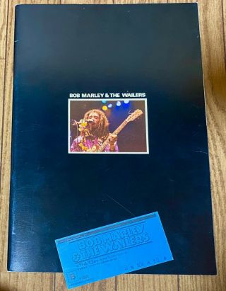 Bob Marley & The Wailers 1979 Japan Tour Concert Program Book,  Ticket