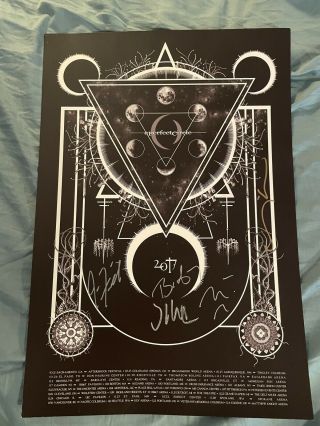A Perfect Circle Signed Autograph Poster Vip 2017 Concert Tour Maynard Tool