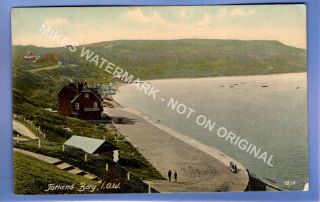 1935 View Of Totland Bay Isle Of Wight Iow Mirror Vintage Postcard