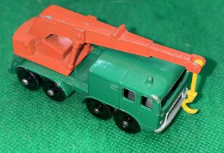 Matchbox Lesney 30 8 Wheel Crane Truck Green Orange Vintage