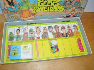 Vintage DWEEBS GEEKS & WEIRDOS Board Game 1988 Near Complete Family Game Night 2