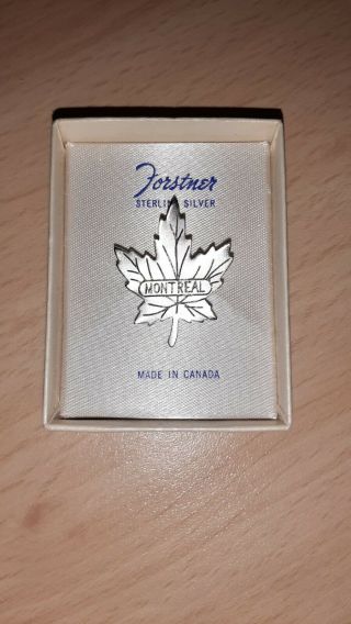 Vintage Sterling Silver Canada Maple Leaf Brooch 1.  5 Inch