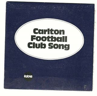 Carlton Football Club Song Recording (fable) In Cover.  Vintage.