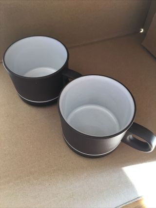 2 X Hornsea Pottery Contrast Cups Set A - Classic,  Retro,  Vintage.  Replacements?