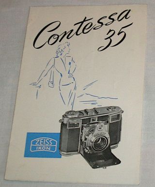 Zeiss Ikon Contessa 35 Camera Promotional Advertising Booklet Vintage Fab