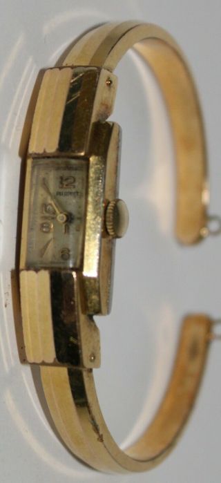Pierport Vintage Ladies Wrist Watch 17 Jewels Running Swiss Made Gold Plate