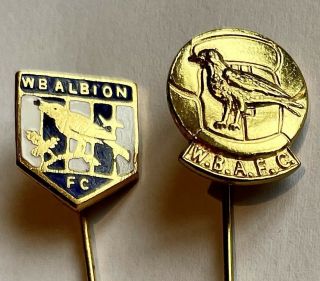 West Bromwich Albion Fc Badge 2 X Vintage Stick Pin Football Badges 1 Firmin